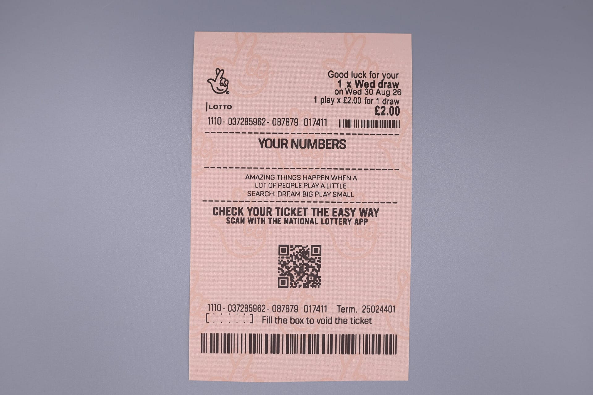 UK Lotto Tickets with CUSTOM DATE (10 pack) – view 2