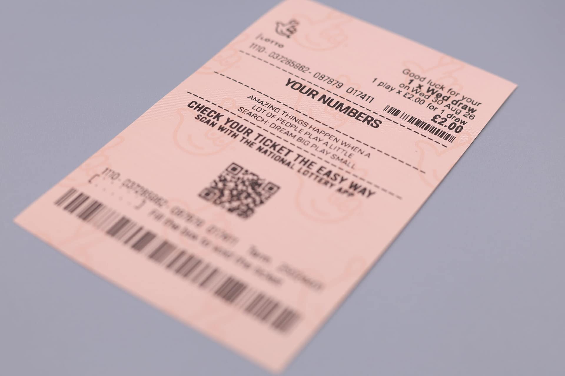UK Lotto Tickets with CUSTOM DATE (10 pack)